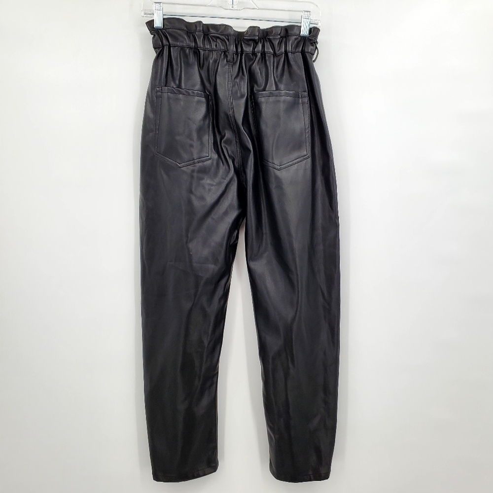 Zara Baggy High Rise Faux Leather Pants - Picture 6 of 11